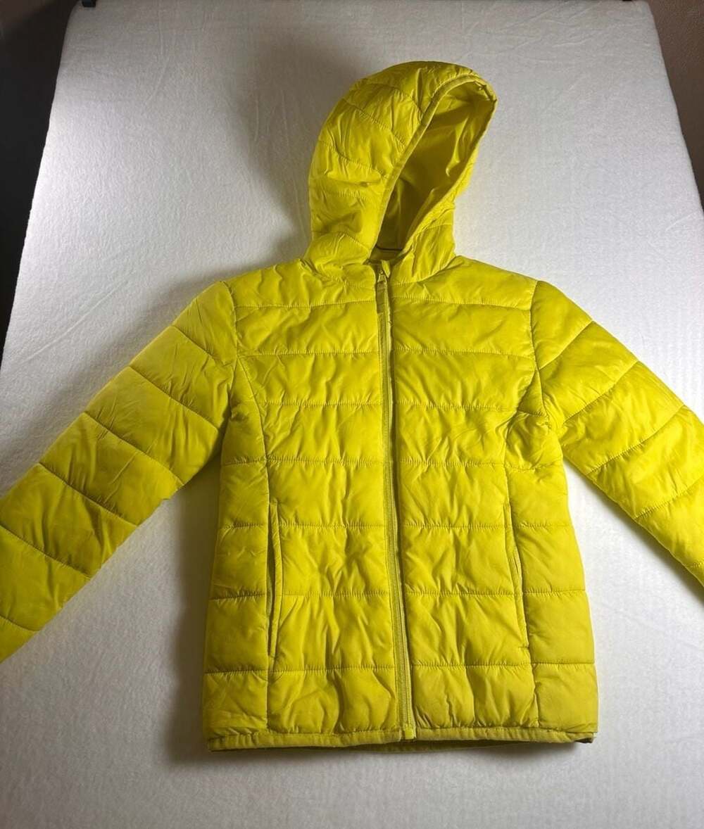 Arizona Jean Co. Yellow Lightweight Hooded Puffer Jacket XS 6/6X